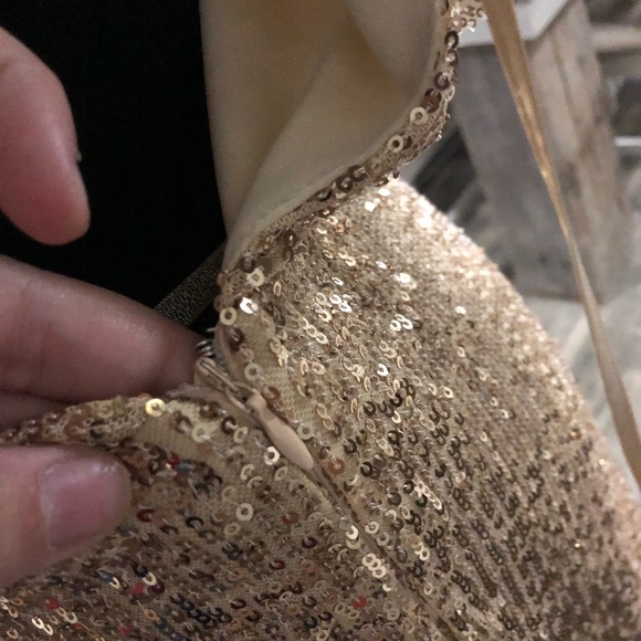 southern fried chics gold sparkly dress - Picture 6 of 6